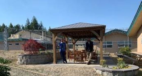 Outdoor gazebo at Mission Creek Corrections Center for Women