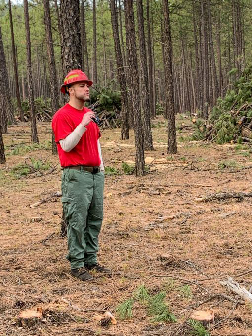 Incarcerated individual working for DNR to prepare for wildfire season
