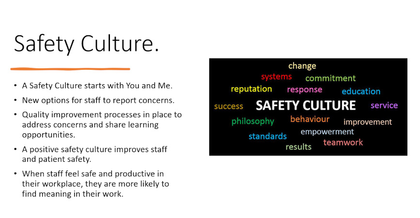 DOC is starting a safety culture initiative to help empower staff to voice concerns.